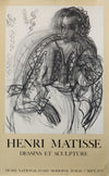 1975 French Exhibition Poster - Henri Matisse, Dessins et Sculpture at Musée Nationale d'Art Moderne
