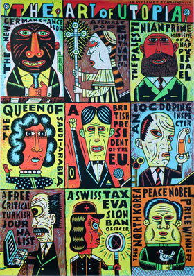 2017 German Contemporary Poster - Henning Wagenbreth - "The Art of Utopia"