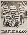 1960's Finnish Fashion Advertisement Poster - Marimekko (Five men in stripes)