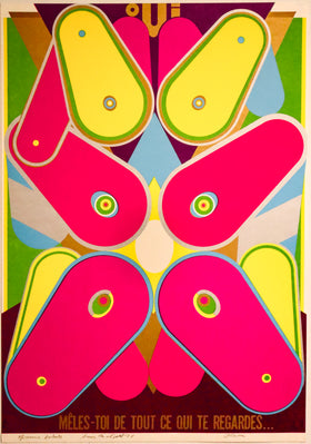 1974 Original Vintage Serigraphy poster for the Centre culturel Canadien by Guy Montpetit