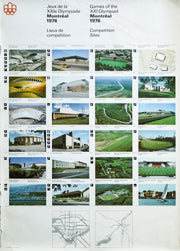 1976 Montreal Olympic Poster - Competition sites - COJO
